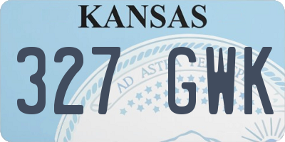 KS license plate 327GWK
