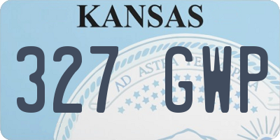 KS license plate 327GWP