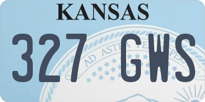 KS license plate 327GWS