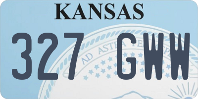 KS license plate 327GWW