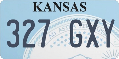 KS license plate 327GXY