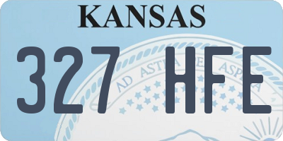 KS license plate 327HFE