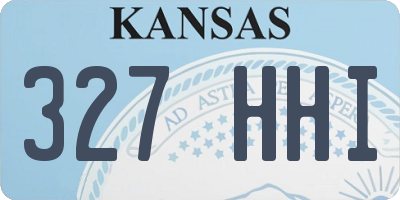 KS license plate 327HHI