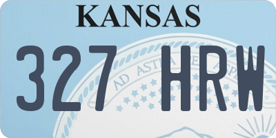 KS license plate 327HRW