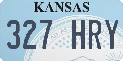 KS license plate 327HRY
