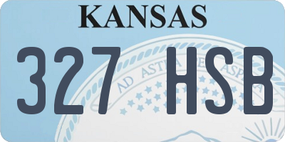 KS license plate 327HSB