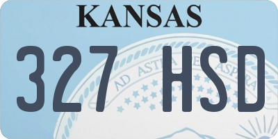 KS license plate 327HSD