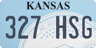 KS license plate 327HSG