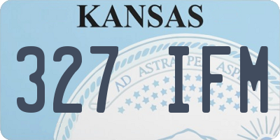 KS license plate 327IFM