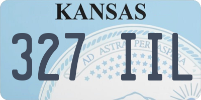 KS license plate 327IIL