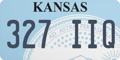 KS license plate 327IIQ