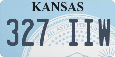 KS license plate 327IIW