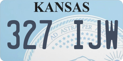 KS license plate 327IJW