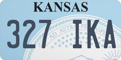 KS license plate 327IKA