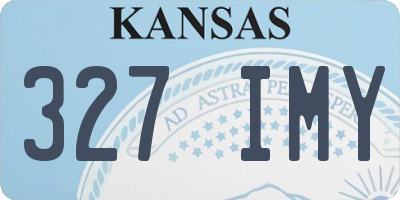 KS license plate 327IMY