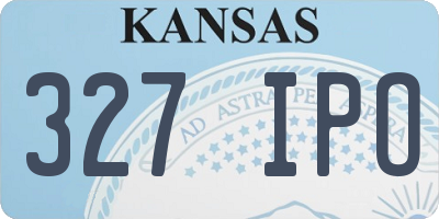 KS license plate 327IPO