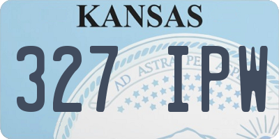 KS license plate 327IPW