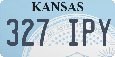 KS license plate 327IPY
