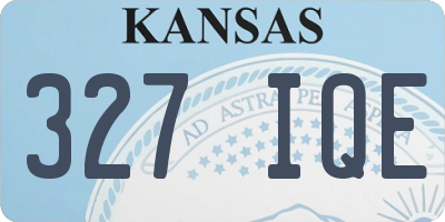 KS license plate 327IQE