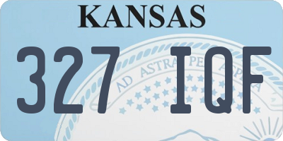 KS license plate 327IQF