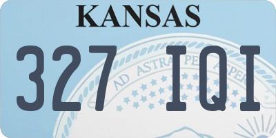 KS license plate 327IQI