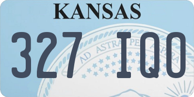 KS license plate 327IQO