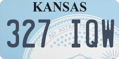 KS license plate 327IQW