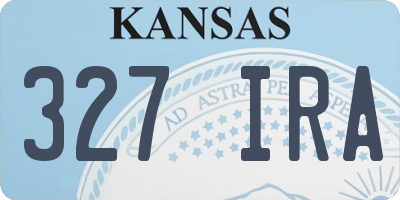 KS license plate 327IRA