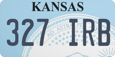 KS license plate 327IRB
