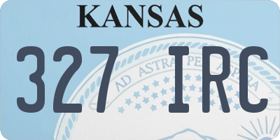 KS license plate 327IRC