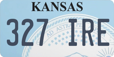 KS license plate 327IRE