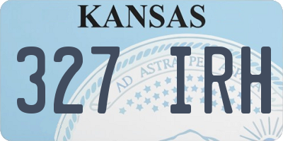 KS license plate 327IRH
