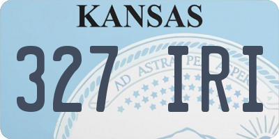 KS license plate 327IRI