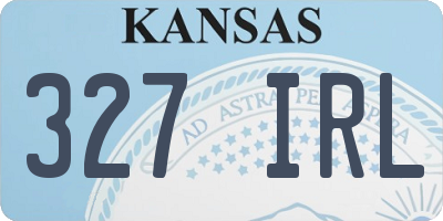 KS license plate 327IRL