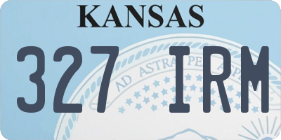 KS license plate 327IRM