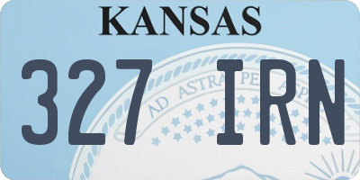 KS license plate 327IRN