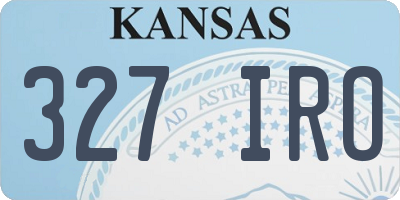 KS license plate 327IRO
