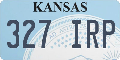 KS license plate 327IRP