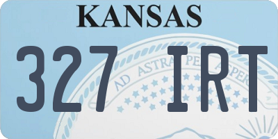 KS license plate 327IRT