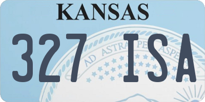 KS license plate 327ISA
