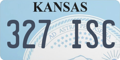 KS license plate 327ISC