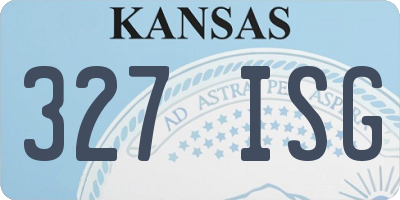 KS license plate 327ISG
