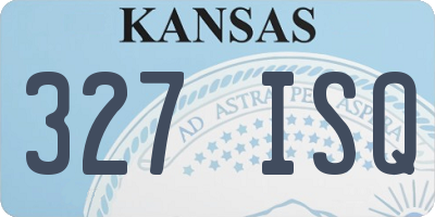 KS license plate 327ISQ