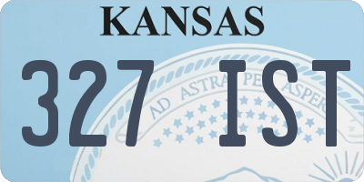 KS license plate 327IST