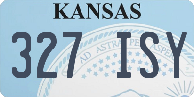 KS license plate 327ISY