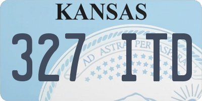 KS license plate 327ITD