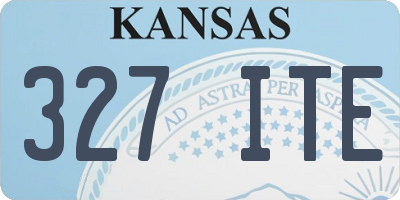 KS license plate 327ITE