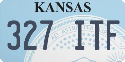 KS license plate 327ITF