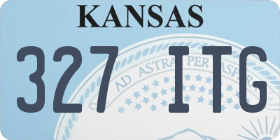 KS license plate 327ITG