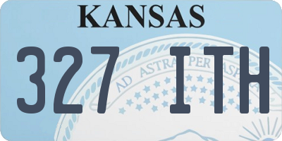 KS license plate 327ITH